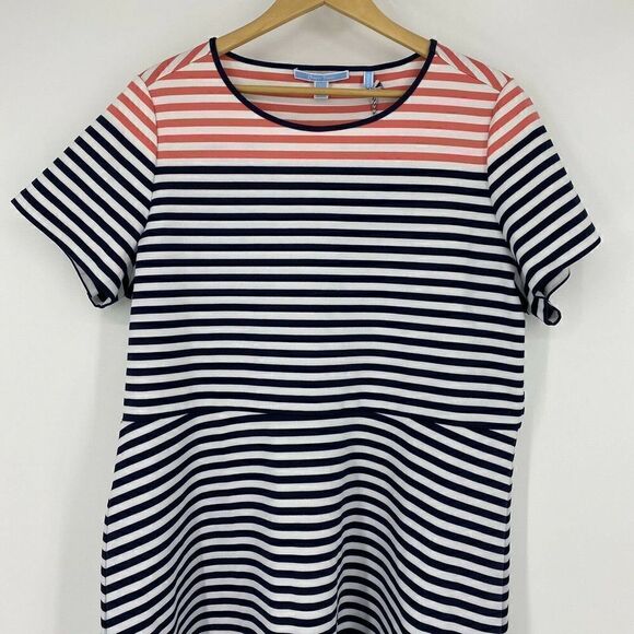 Draper James Dress Stripe Ponte A Line - Picture 2 of 8
